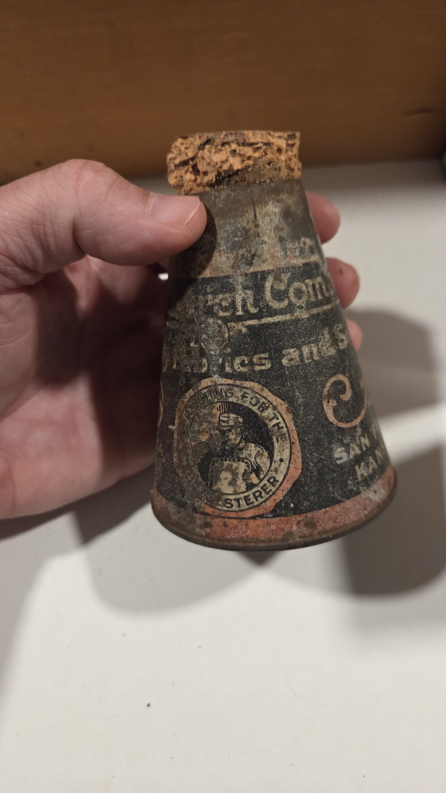 Antique Upholsterer's Tack Cone, Workshop-Worn Character